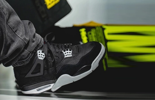 Giày Nike Air Jordan 4 Retro 'Black Canvas' DV0553-006 - Ảnh 7