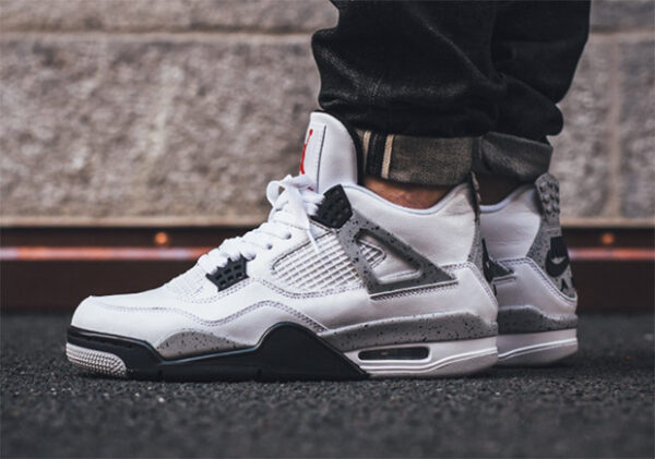 Giày Golf Nike Air Jordan 4 Golf 'White Cement' CU9981-100 - Ảnh 3