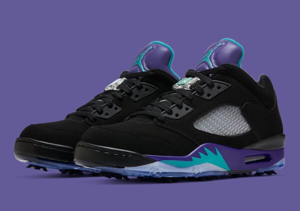 Giày Golf Nike Air Jordan 5 Low Golf 'Black Grape' CU4523-001 - Ảnh 5