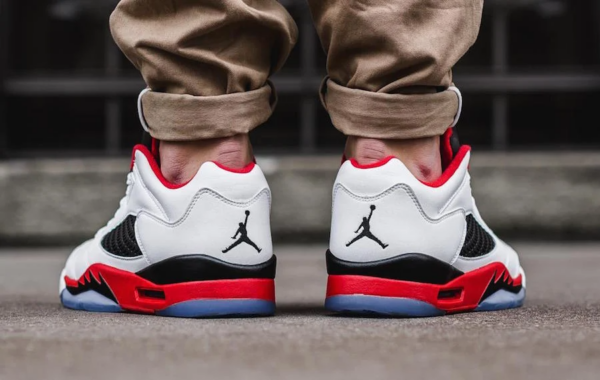 Giày Nike Air Jordan 5 Retro Low GS 'Fire Red' 2016 314338-101 - Ảnh 6