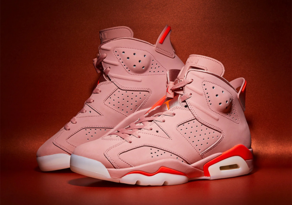 Giày Nike Aleali May x Wmns Air Jordan 6 Retro 'Millennial Pink' CI0550-600 - Ảnh 5