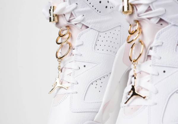 Giày Nike Wmns Air Jordan 6 Retro 'Gold Hoops' DH9696-100 - Ảnh 5