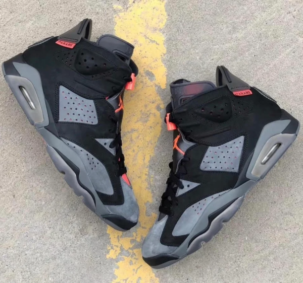 Giày Nike Paris Saint-Germain x Air Jordan 6 Retro 'Iron Grey' CK1229-001 - Ảnh 4