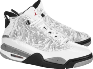 Alternative view of Giày Nike Jordan Dub Zero GS 'White Cement' 311047-105