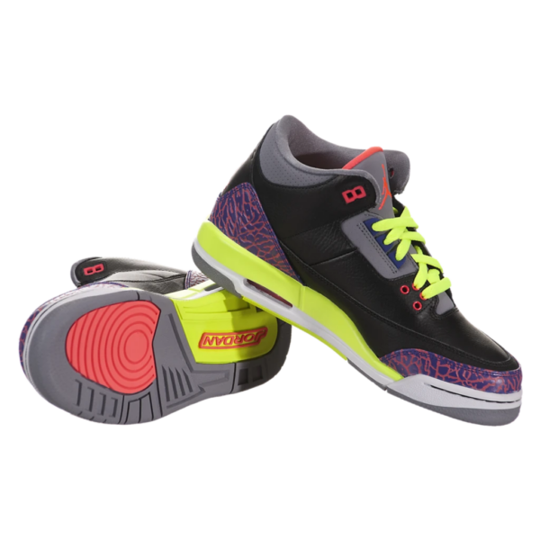 Giày Nike Air Jordan 3 Retro GS 'Black Atomic Red' 441140-039 - Ảnh 4