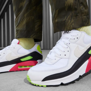 Giay Nike Air Max 90 'White Volt Rush Pink' DQ4071-100