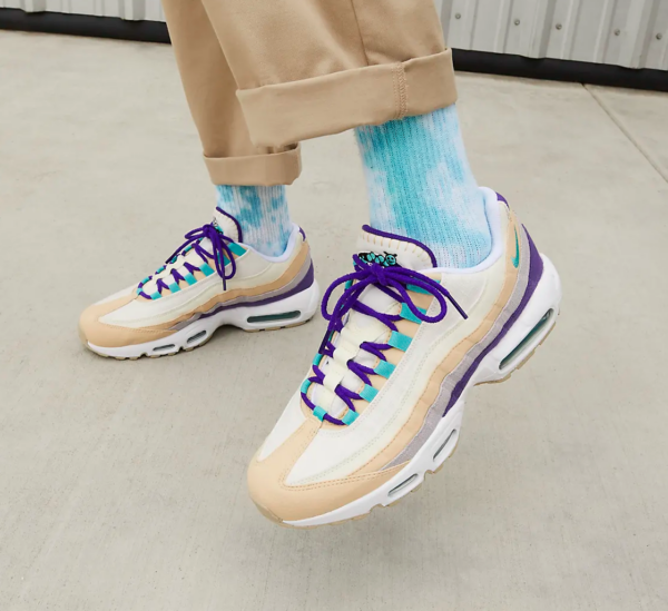 Giày Nike Air Max 95 Air Sprung Sail Purple Teal DH4755-200 - Ảnh 2