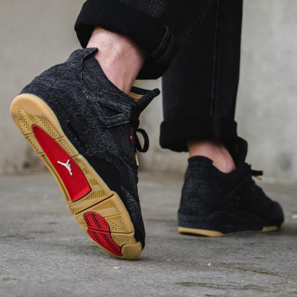 Giày Nike Levi's x Air Jordan 4 Retro 'Black Denim' AO2571-001 - Ảnh 5
