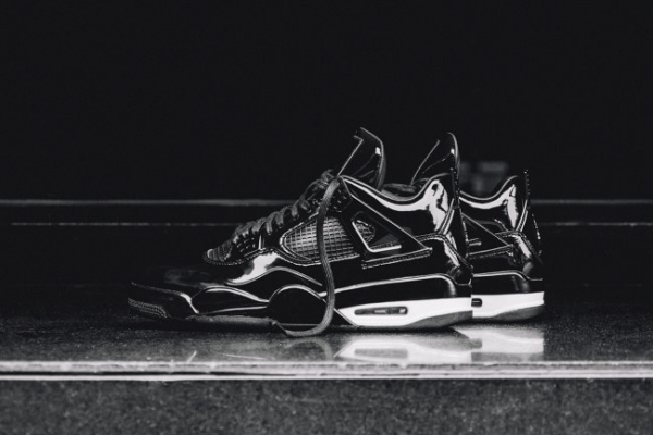 Giày Nike Air Jordan 4 Retro 11Lab4 'Black Patent Leather' 719864-010 - Ảnh 5