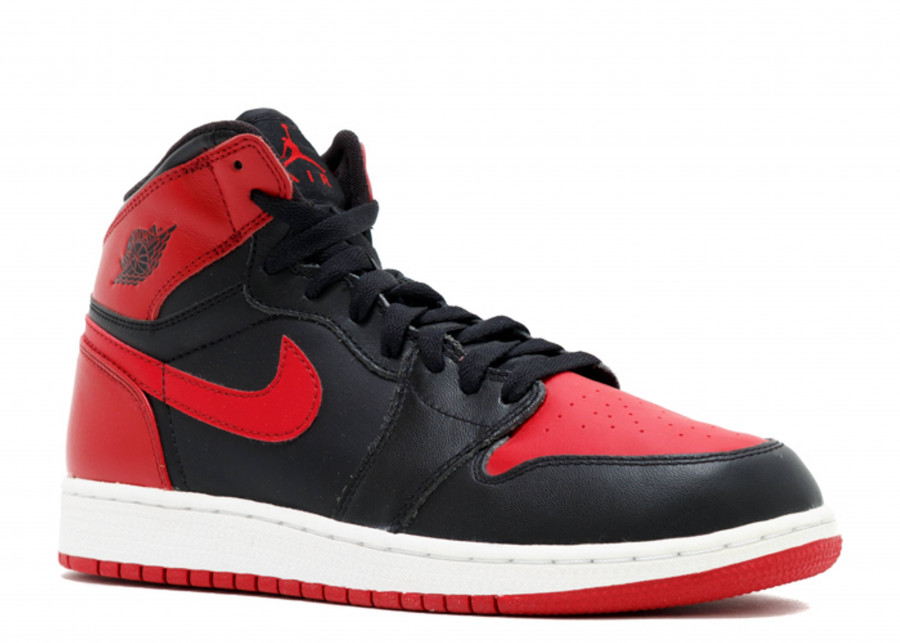 Giày Nike Air Jordan 1 High Retro GS 'Chicago Bulls' 2009 332558-061 - Ảnh 3