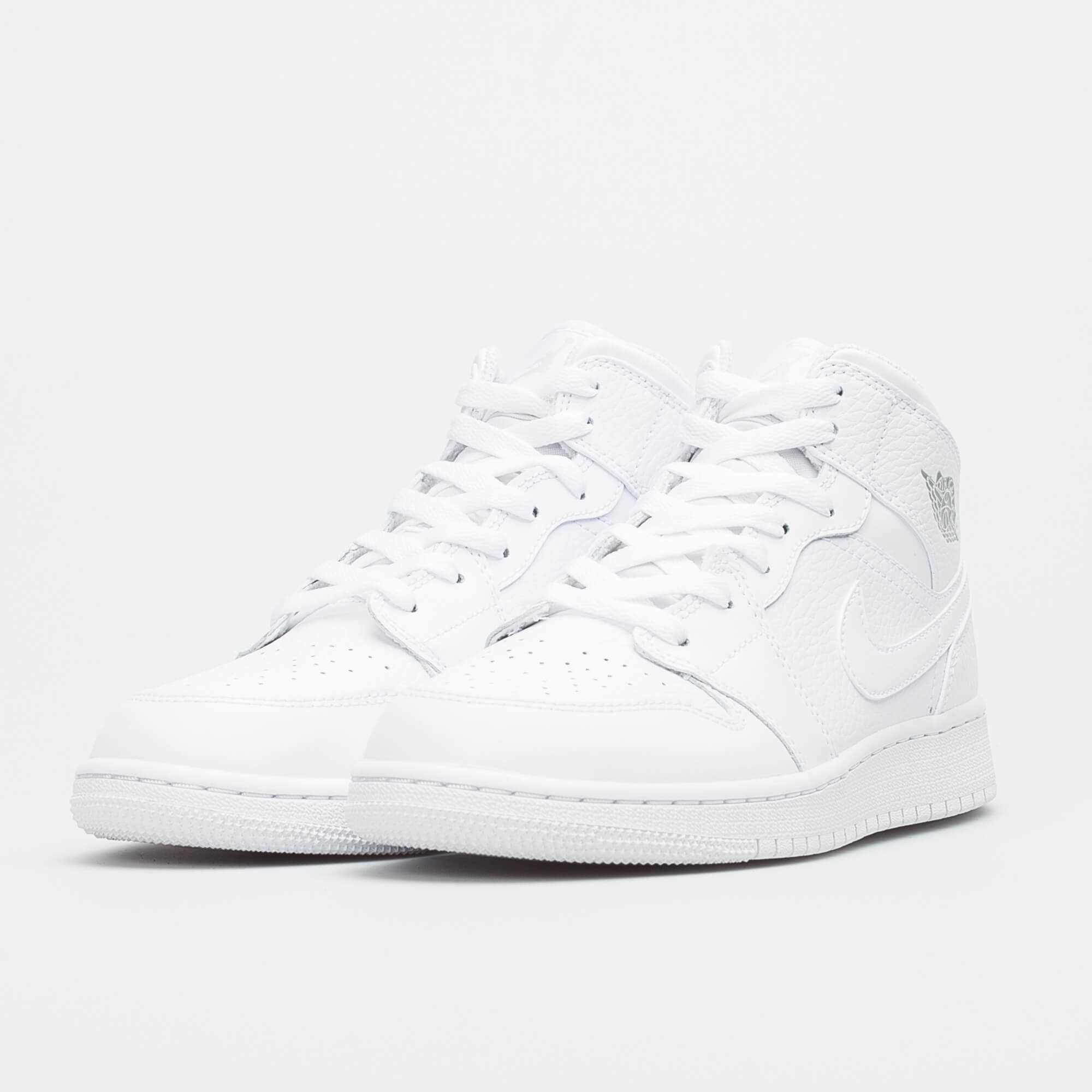 Giày Nike Air Jordan 1 Retro Mid GS 'Pure Platinum' 554725-109 - Ảnh 4