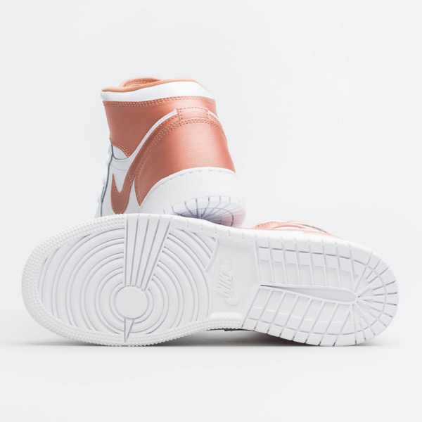 Giày Nike Air Jordan 1 Mid GS 'White Rose Gold' 555112-190 - Ảnh 6