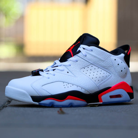 Giày Nike Jordan 6 Retro Low 'White Infrared' 304401-123 - Ảnh 5