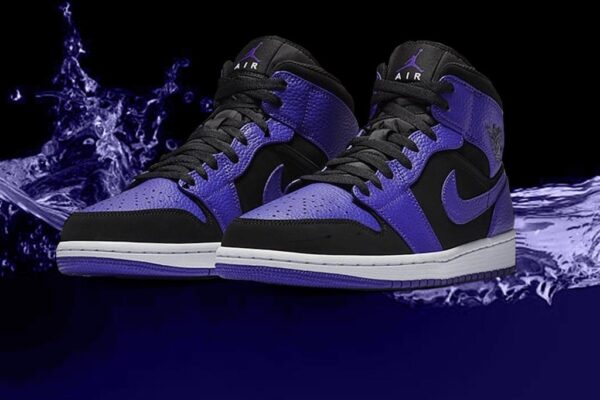 Giày Nike Air Jordan 1 Mid Black 'Dark Concord' 554724-051 - Ảnh 12