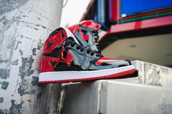 Giày Nike Air Jordan 1 Retro High OG (GS) 'Patent Bred' 575441-063 - Ảnh 6