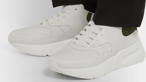 Giày Alexander McQueen Oversized Runner 'White Black' 575425-WHRU3-9034 - Ảnh 5