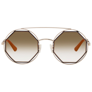 Alternative view of Kính Alexander McQueen Geometric 'Gold' MQ0176SA-002-53