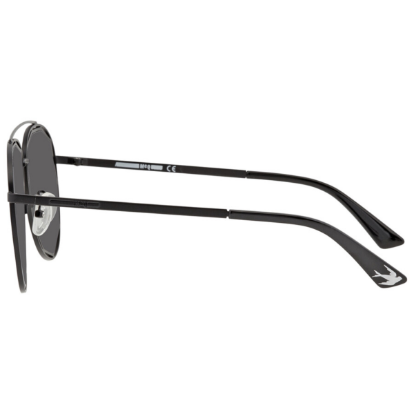 Kính Alexander McQueen Grey Aviator 'Black' MQ0175SA-001-59 - Ảnh 3