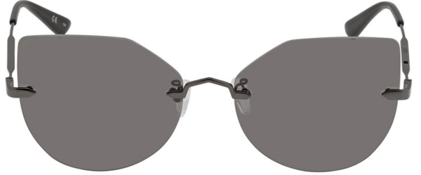 Kính Alexander McQueen Grey Cat Eye 'Ruthenium' MQ0223SA-001-59