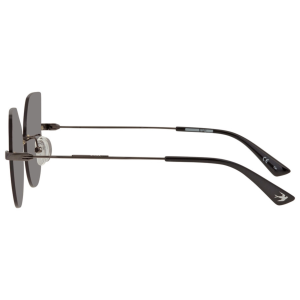 Kính Alexander McQueen Grey Cat Eye 'Ruthenium' MQ0223SA-001-59 - Ảnh 3