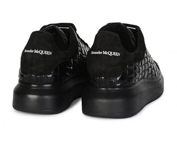 Giày Alexander McQueen Oversized Sneaker 'Black Crocodile' 625173-W4MU1-1000 - Ảnh 5