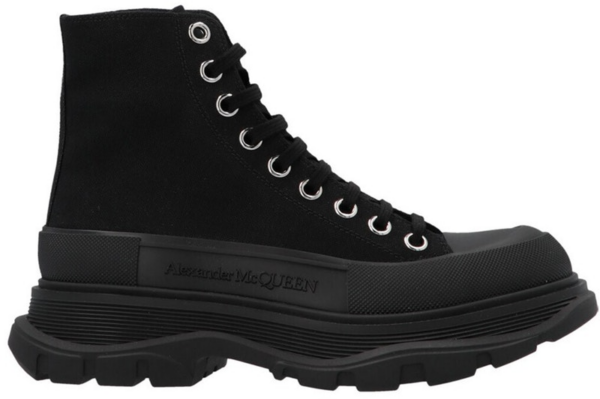 Giày Alexander McQueen Tread Slick Low Lace Up Boots Black 611706-W4MV2-1000