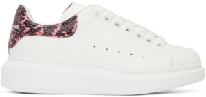 Giày Alexander McQueen White & Snake Oversized 'Pink' 553770-WHZ4C-9558
