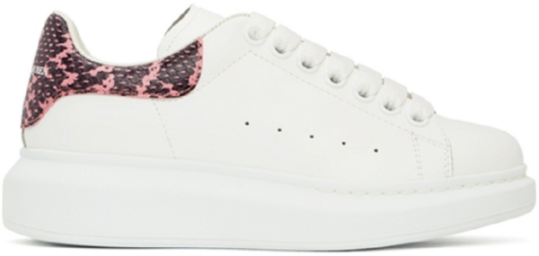 Giày Alexander McQueen White & Snake Oversized 'Pink' 553770-WHZ4C-9558