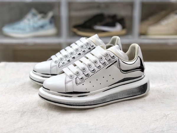 Giày Alexander McQueen Oversized Sneaker 'White' 662642-WIA4Q-9000 - Ảnh 4