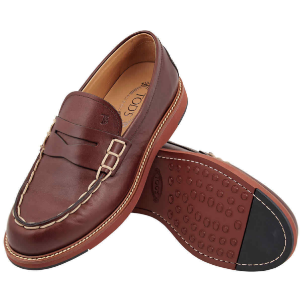 GIày Tod's Chestnut Leather Penny 'Brown' XXM05E0EB60NHVS603 - Ảnh 3