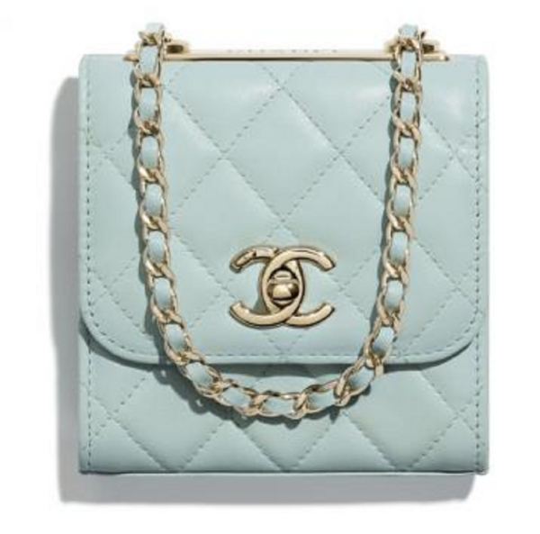 Túi Chanel Clutch With Chain Lambskin Light Blue A81633-Y04059-N5946