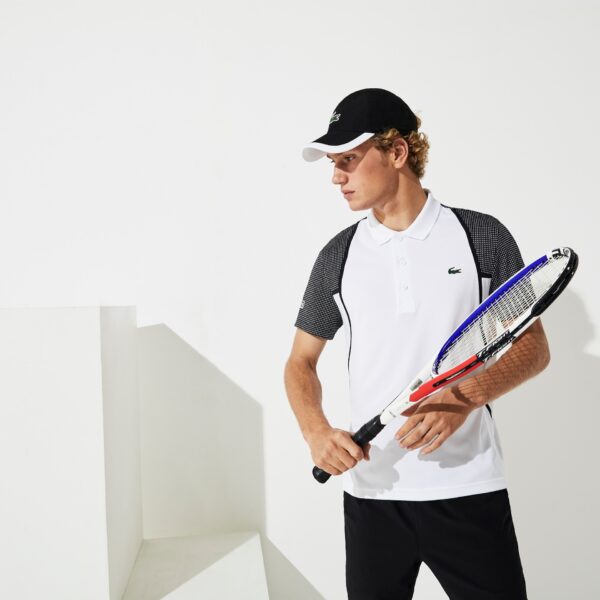 Lacoste Polo SPORT Mesh Sleeved Tennis White 4ZS DH4776-51-4ZS - Ảnh 2
