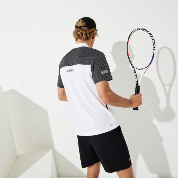 Lacoste Polo SPORT Mesh Sleeved Tennis White 4ZS DH4776-51-4ZS - Ảnh 4