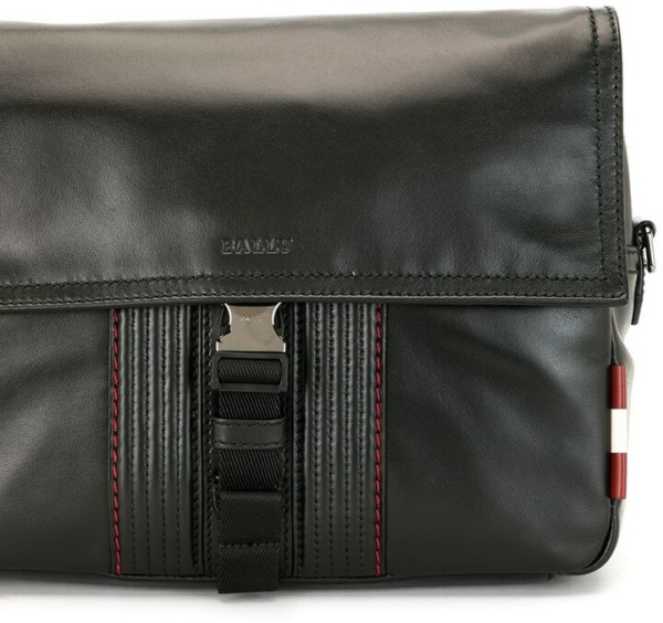 Túi Bally Amosh Leather Messenger 'Black' 6234235 - Ảnh 4