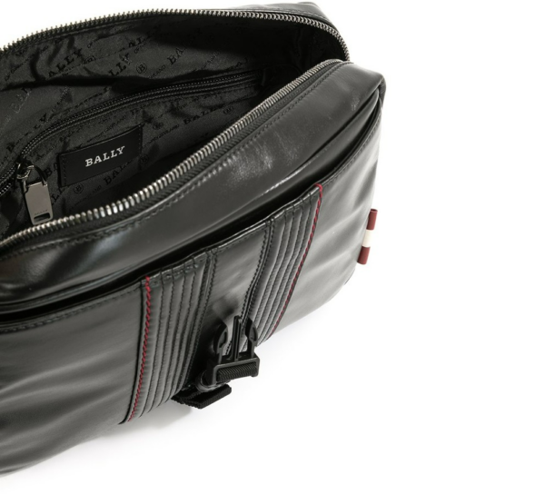 Túi Bally Amosh Leather Messenger 'Black' 6234235 - Ảnh 3