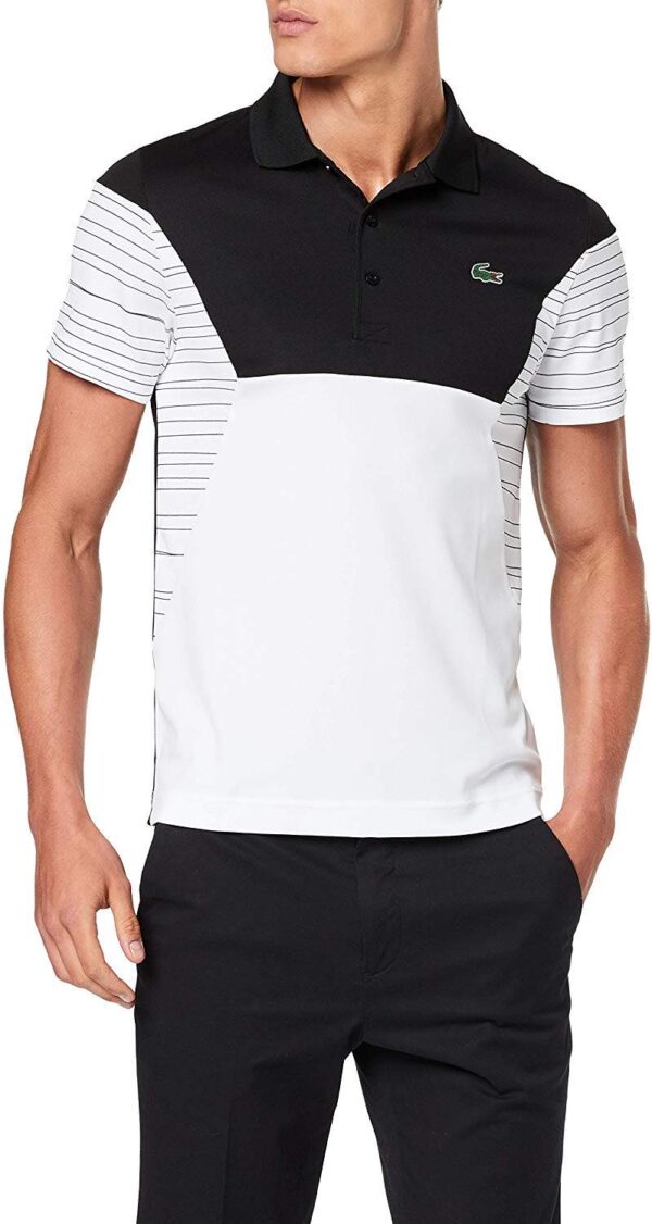 Áo Lacoste Polo Tennis Pique White Navy DH8488-51-0L3 - Ảnh 2