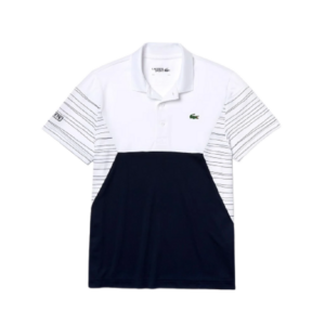 Áo Lacoste Polo Tennis Pique White Navy DH8488-51-0L3