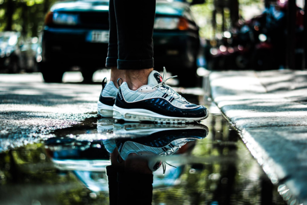 Giày Nike Supreme x Air Max 98 'Obsidian' 844694-400 - Ảnh 5