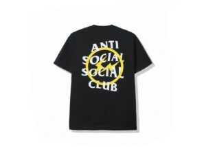 Áo Anti Social Social Club x Fragment Yellow Bolt Tee Black ASSC-XFYBTBK