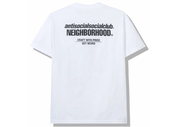 Áo Anti Social Social Club x Neighborhood Cambered White Tee - Ảnh 2