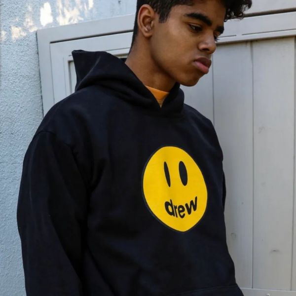 Áo Drew House Deconstructed Mascot Hoodie Black - Ảnh 3