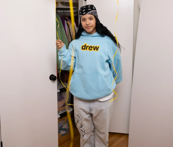 Áo Drew House Secret Hoodie Sea Blue - Ảnh 6