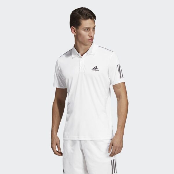 Áo Adidas 3 Stripes Club Polo Shirt White DU0849 - Ảnh 2