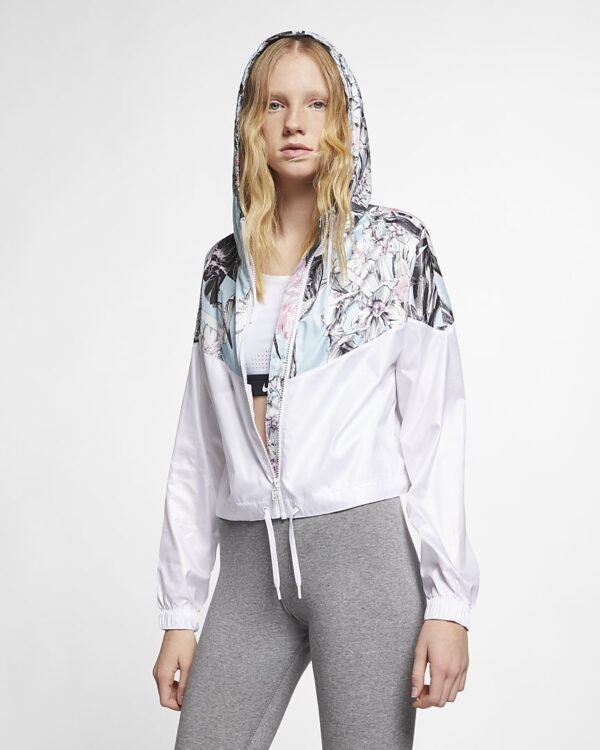 Áo Nike Windrunner Cropped Jacket Women White AR5151-100 - Ảnh 5