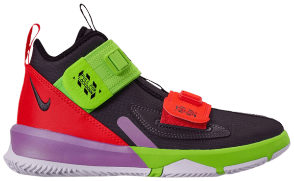 Giày Nike LeBron Soldier 13 GS 'Thunder Grey Crimson Green' AR7585-002