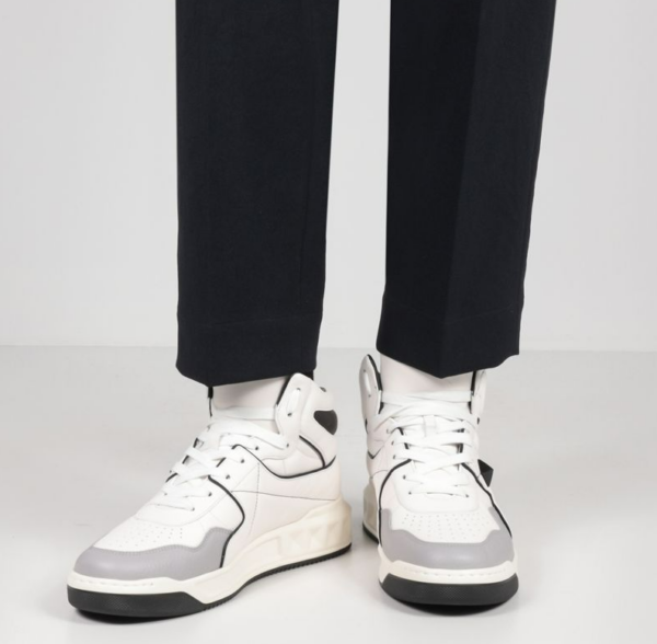 Giày Valentino Garavani One Stud Nappa Mid Top WY2S0E63NWN0N2 - Ảnh 4