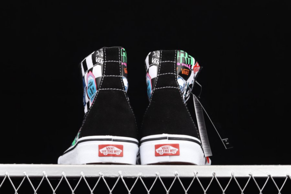 Giày Vans Sk8-Hi Black White Outlet VN0A3MV13P0 - Ảnh 4