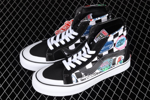 Giày Vans Sk8-Hi Black White Outlet VN0A3MV13P0 - Ảnh 2