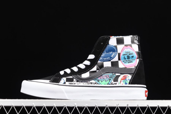 Giày Vans Sk8-Hi Black White Outlet VN0A3MV13P0 - Ảnh 6