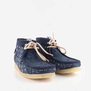 Giay Clarks Wallabee Boot 'Navy Shashiko' 261-69152